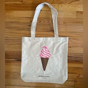 Jo Malone Cream Tote with Pink Ice Cream Design